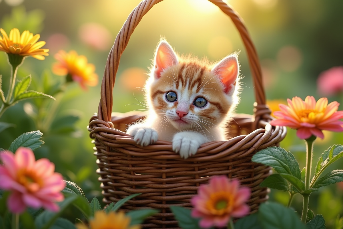 chaton panier