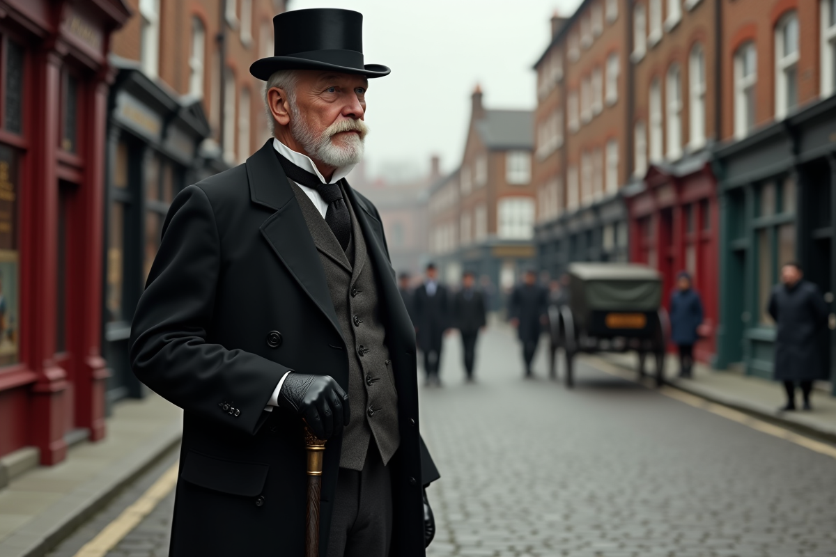 Homme âgé en costume d