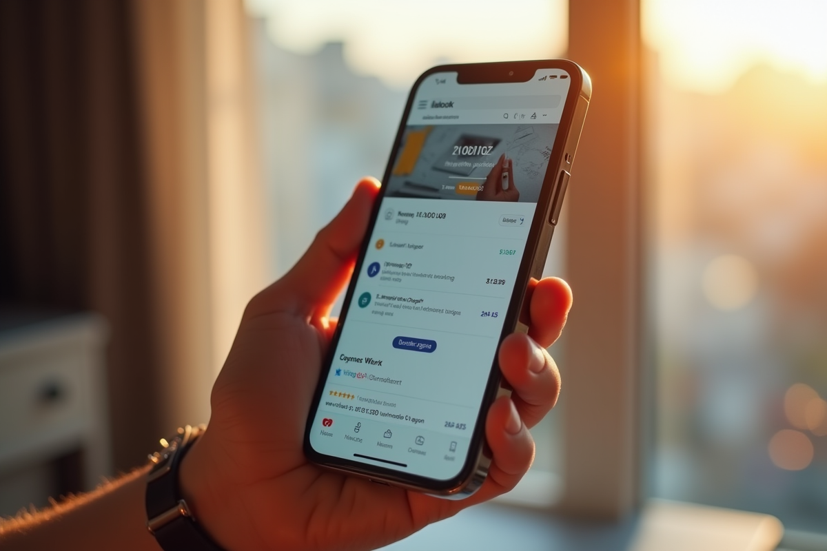 Main tenant un smartphone montrant une annonce leboncoin avec un minuteur
